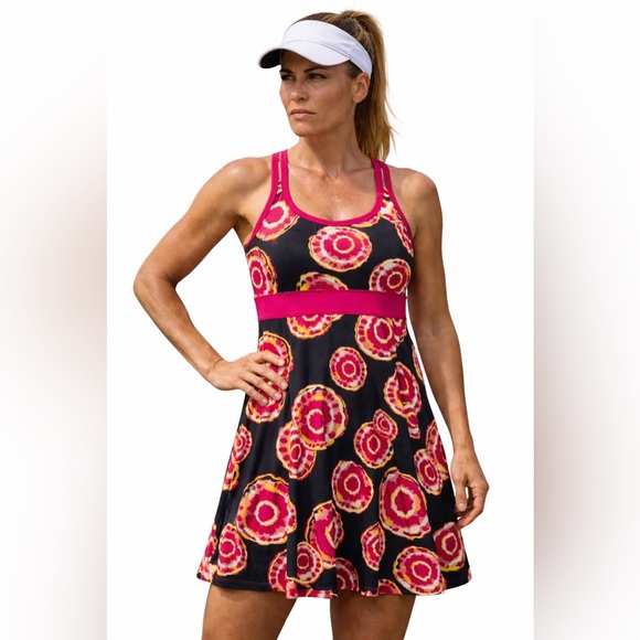 Soybu Dresses & Skirts - Athletic Dress | Soybu | Built In Bra | pink & black